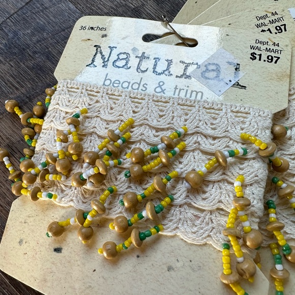 Lot of 7 Beaded Sequin Natural Trim And Cat Appliqué For Crafting Boho - Picture 7 of 8